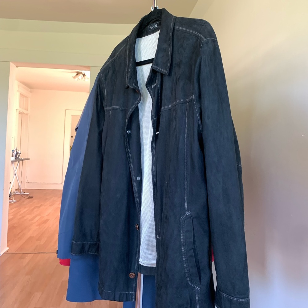 Black suede jacket shirt
